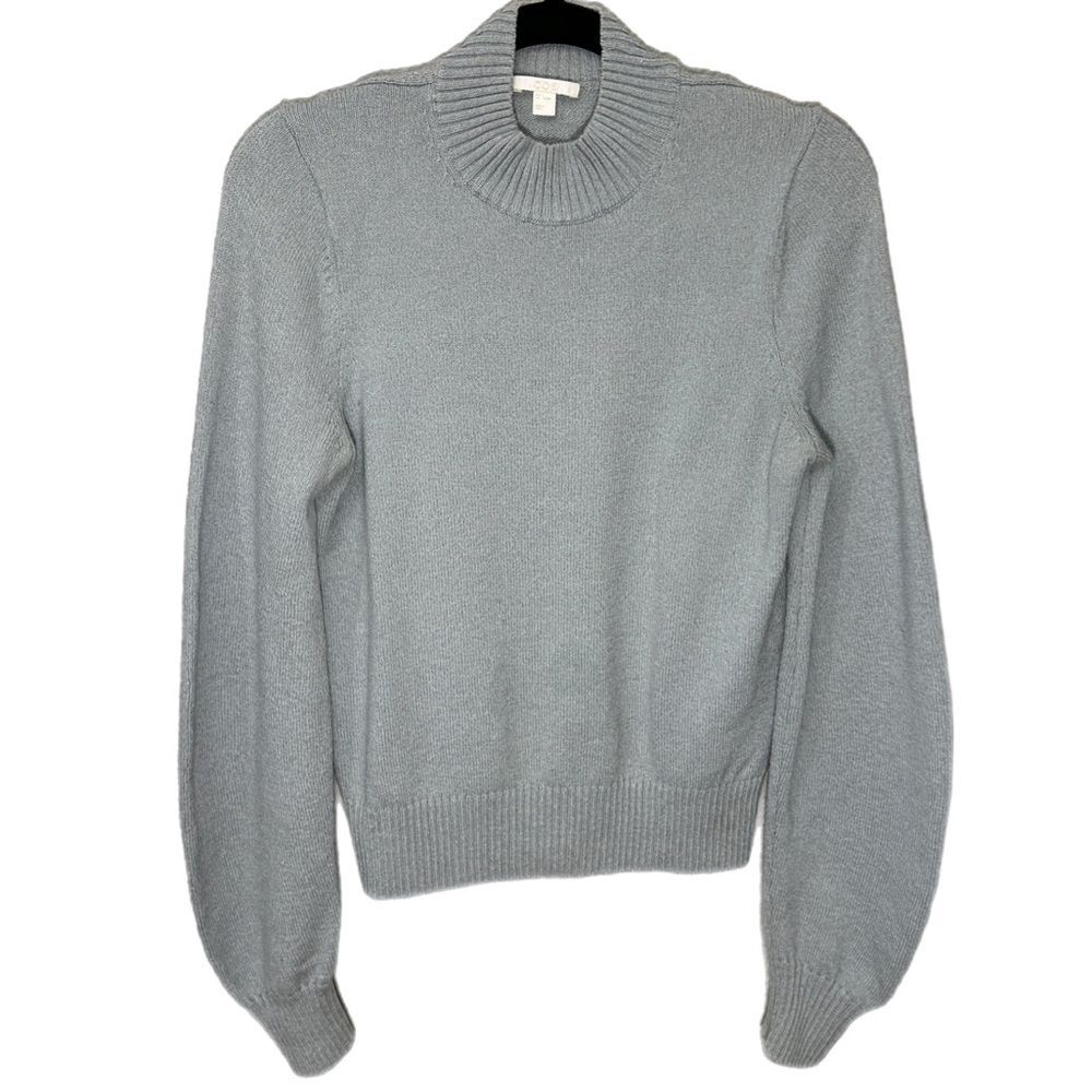 COS Voluminous Balloon Sleeve Wool Cotton Crew Neck Sweater Size Small